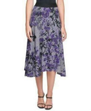 Calvin Klein Floral-Print Asymmetrical MIDI Skirt, Size XL
