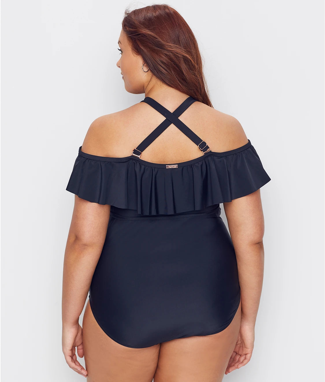 Raisins Curve Womens Plus Size Marrakesh Solid Caicos One-Piece, Size 16W