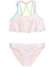 Ideology Big Girls 2-Pc. Pastel Flounce Swimsuit