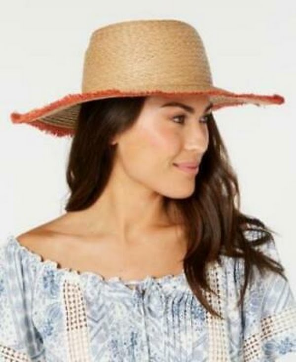 Inc Women's Pop Fray Edge Floppy Hat