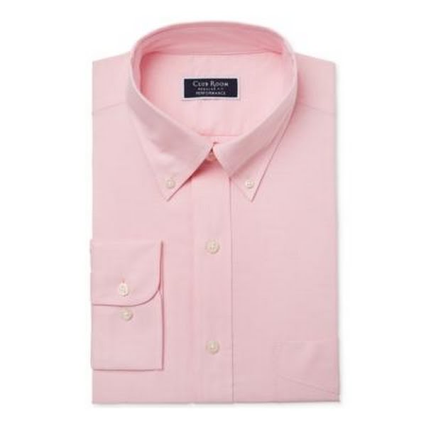 Club Room Mens Regular-Fit Button up Dress Shirt