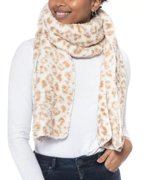 Jenni Womens Printed Sherpa Scarf