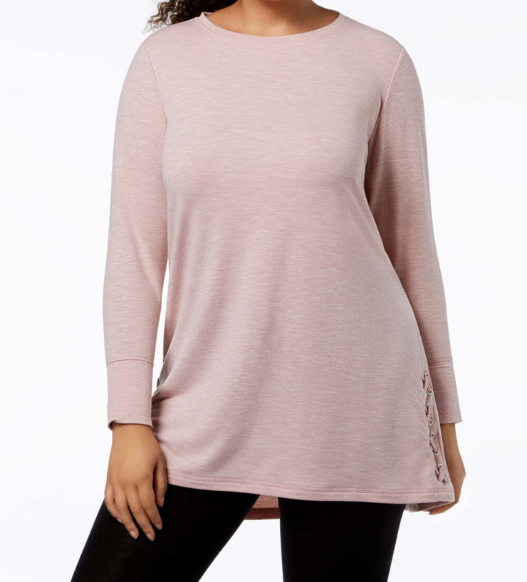 Ideology Plus Size Space-Dyed Crisscross-Side Tunic
