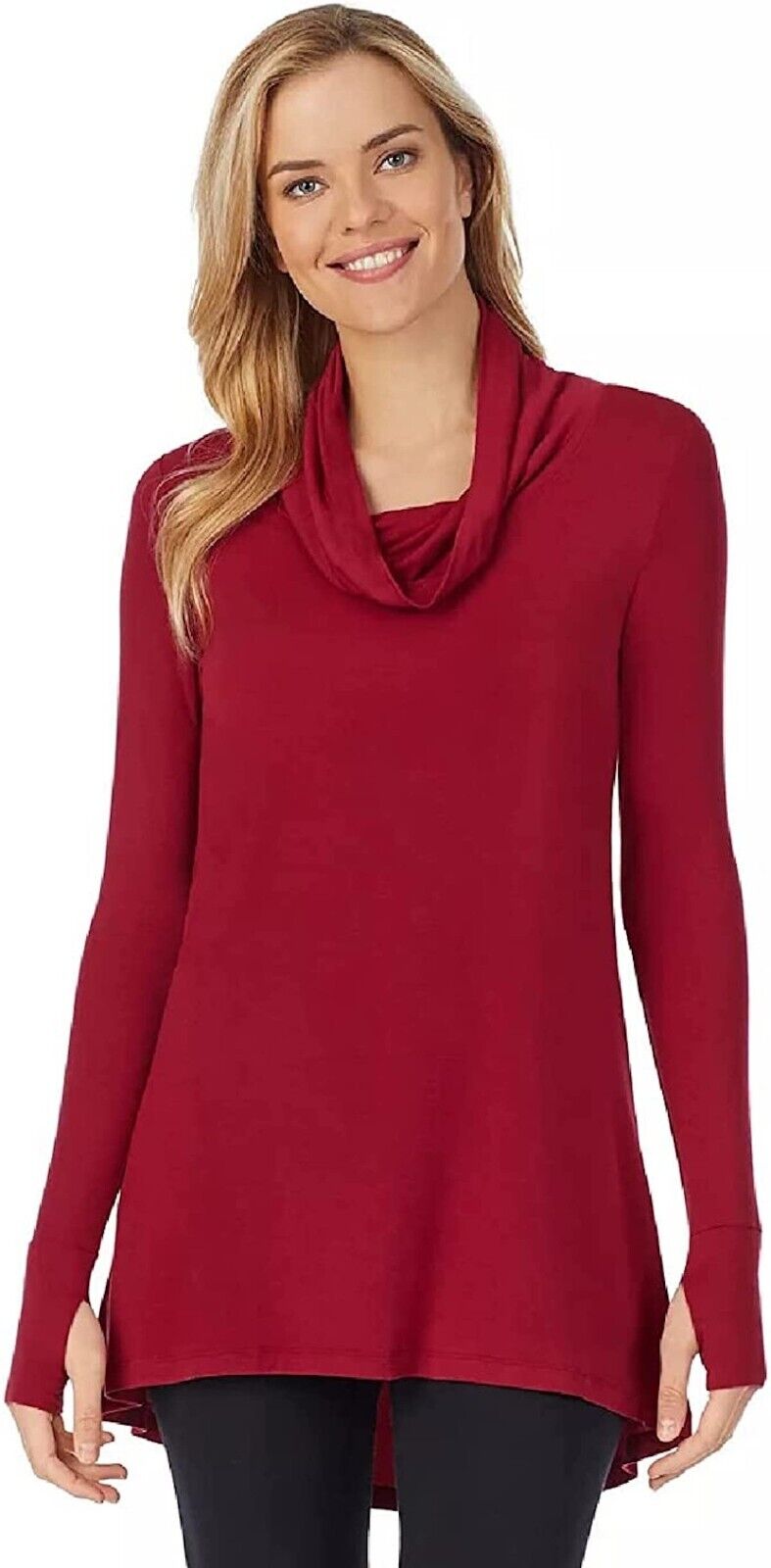 Cuddl Duds Softwear With Stretch Cowlneck Tunic