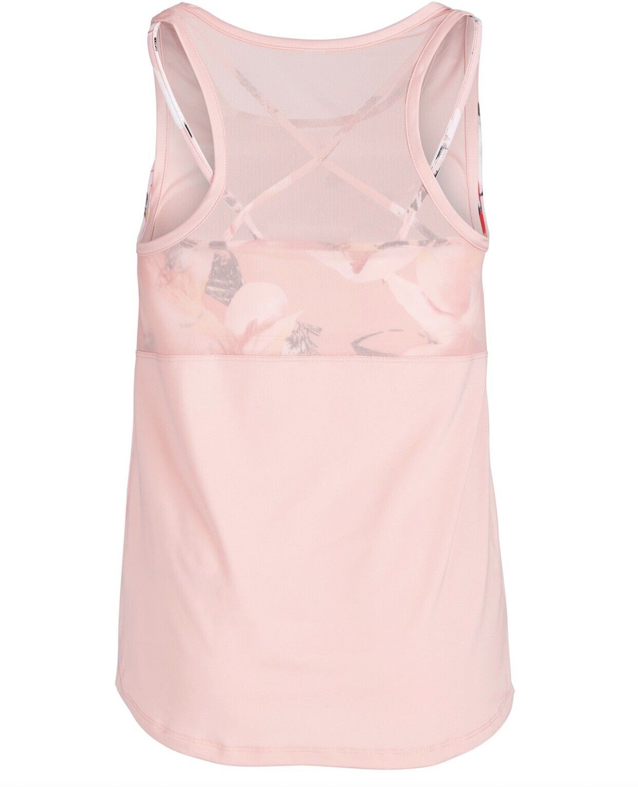 Ideology Girls Mesh Back Layered Look Tank Top Satin Pink S (7/8)