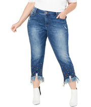 I-n-c Womens Rainbow Jewel Skinny Fit Jeans - 22W/ Distressed