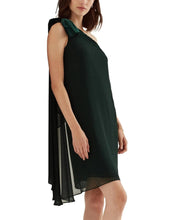 Lauren Ralph Lauren Womens Chiffon One-Shoulder Dress – Deep Pine-Size 4