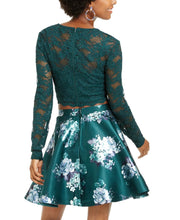 City Triangles Women's Green Glitter Floral