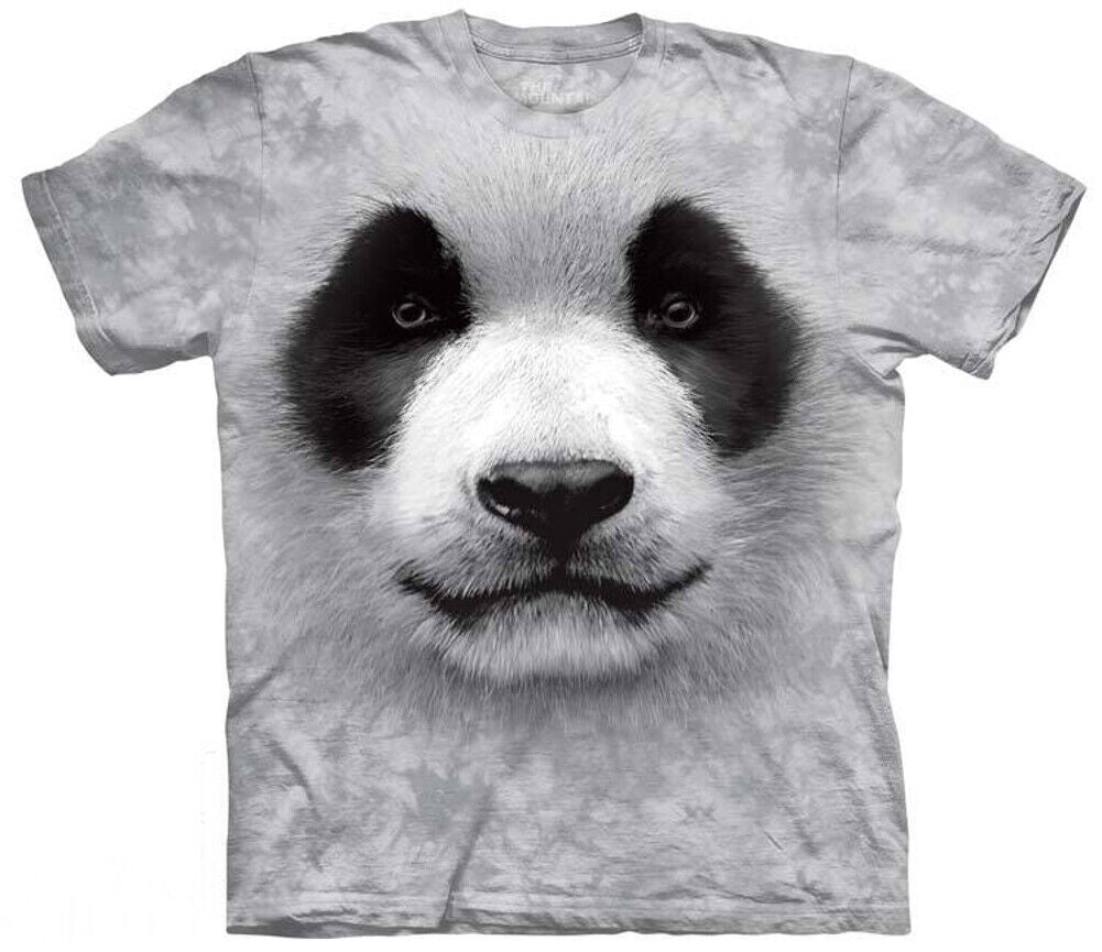 The Mountain Mens 100% Cotton Big Face Panda Realistic Graphic T-Shirt, SZ Large