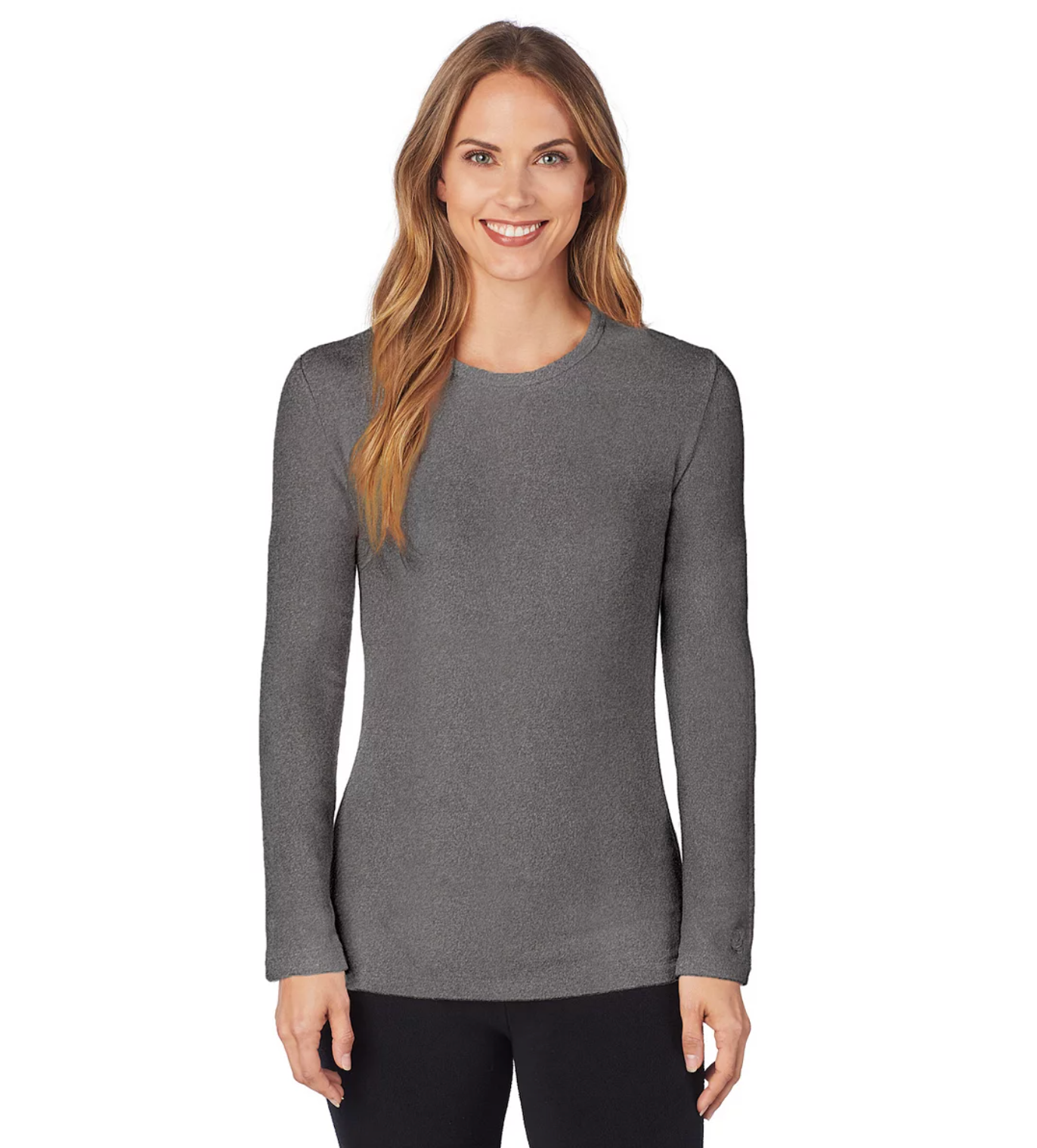 Cuddl Duds Fleece Wear Long Sleeve Stretch Thermal Top