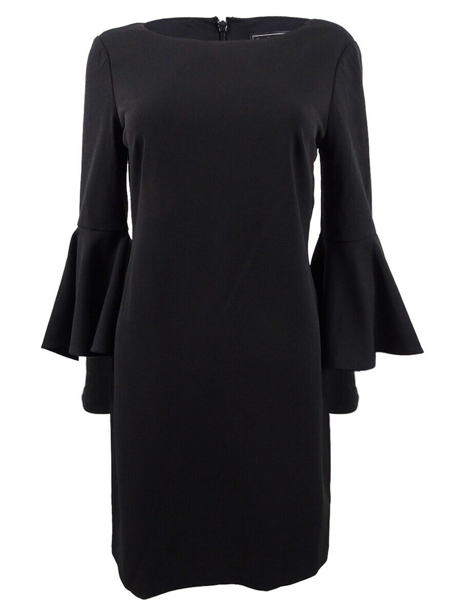 Jessica Howard Bell-Sleeve Sheath Dress, Various Sizes: 6/Black Jessica Howard Bell-Sleeve Sheath Dress, Various Sizes: 6/Black