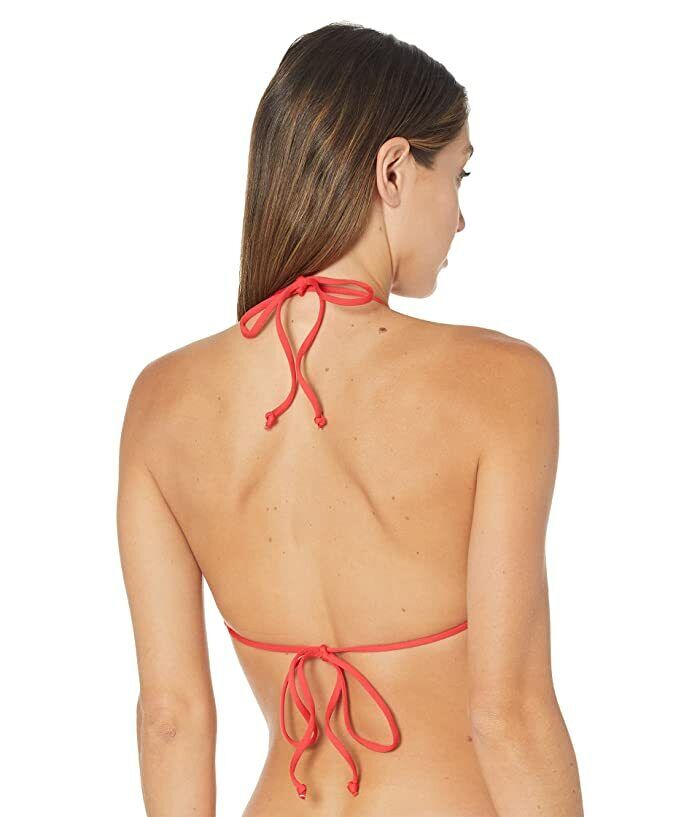 Volcom Simply Seamless Bikini Top, True Red, Size Small