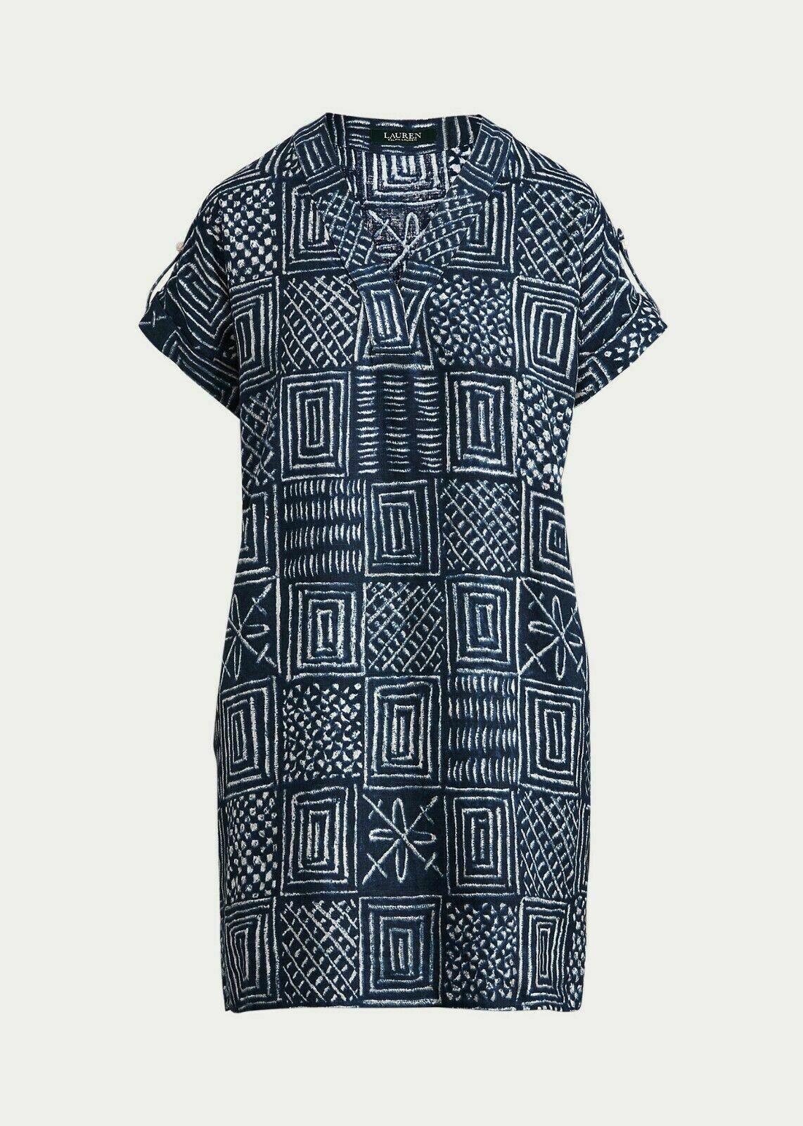 Lauren Ralph Lauren Geometric Shift Dress Dark, Size 6