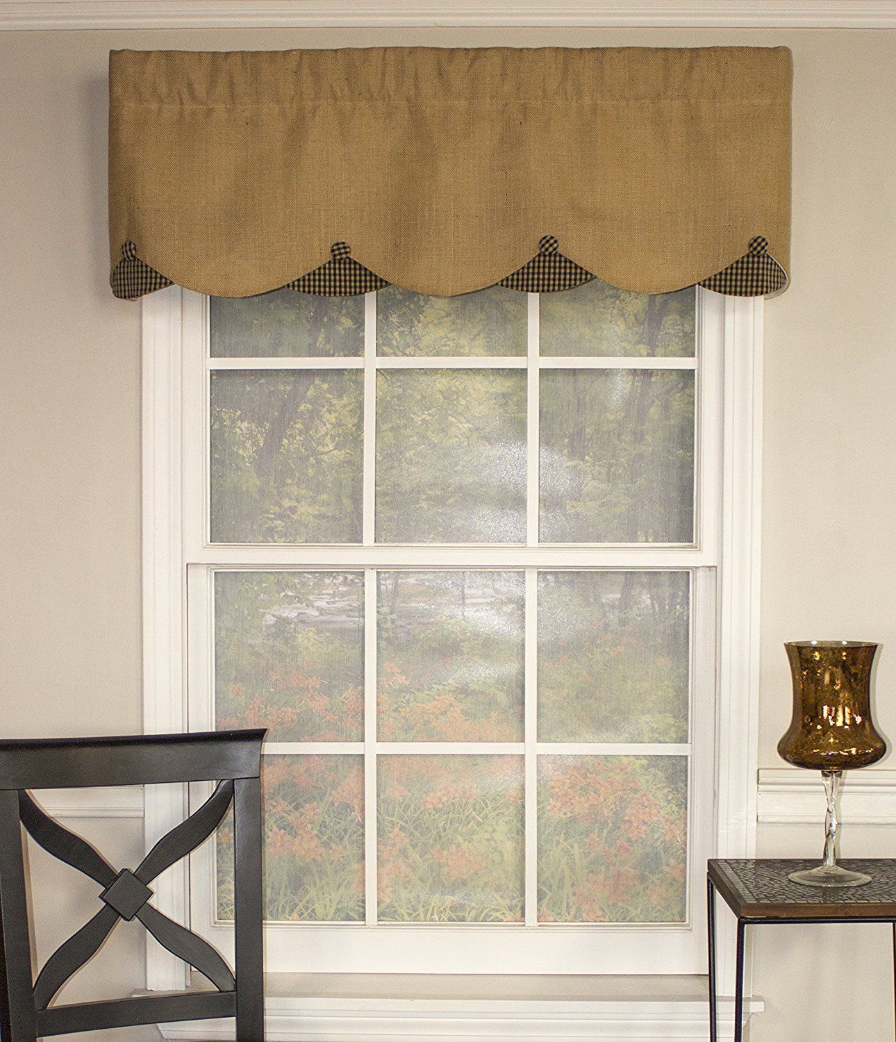 RLF Home Burlap Petticoat Valance17x52