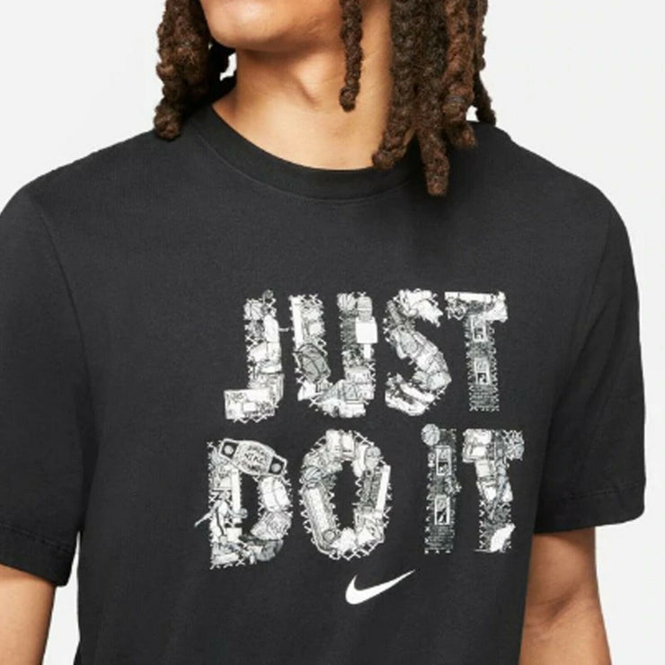 Nike Just Do It Basketball Graphic T-Shirt / Black DD0801-010 Mens Size XL