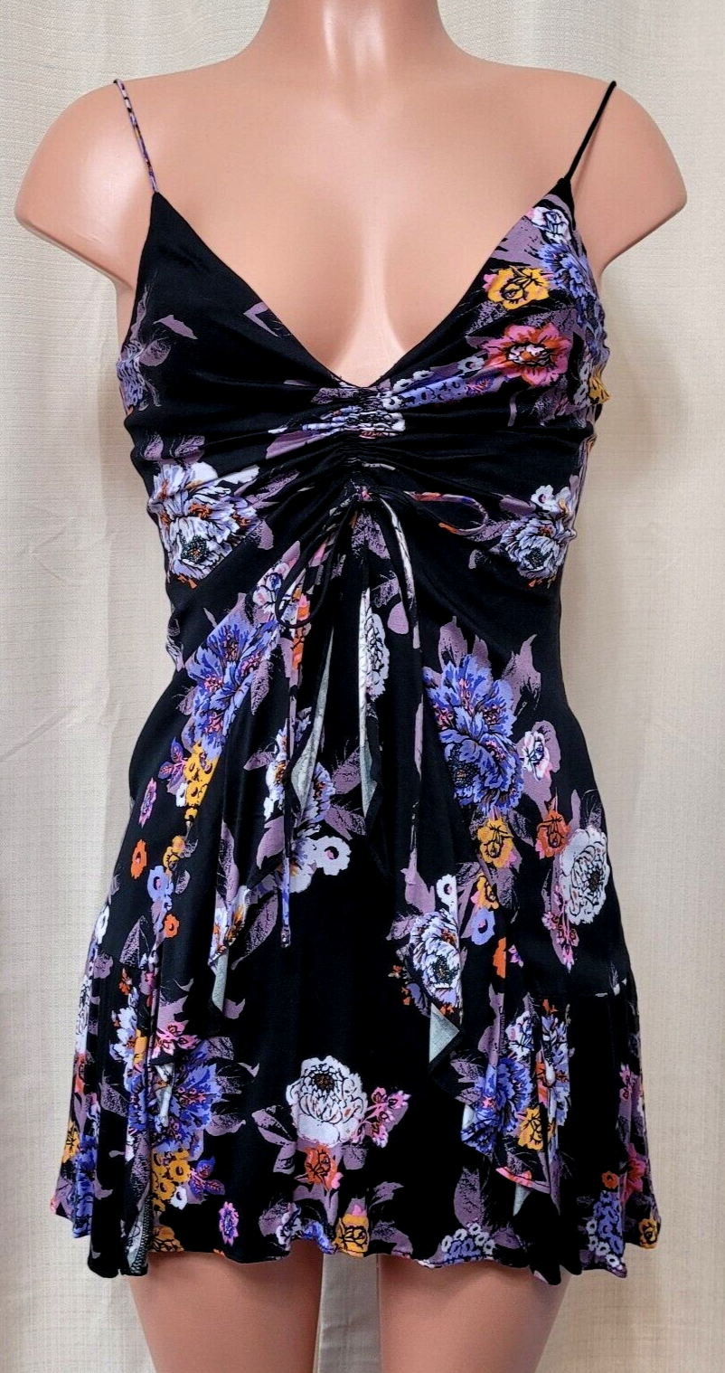 Free People Dress Sheath Floral Happy Heart, Size Large