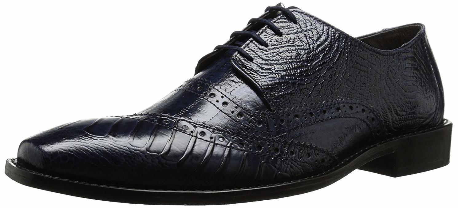 Stacy Adams Men’s Garzon Oxford, Blue, 8.5 m Us