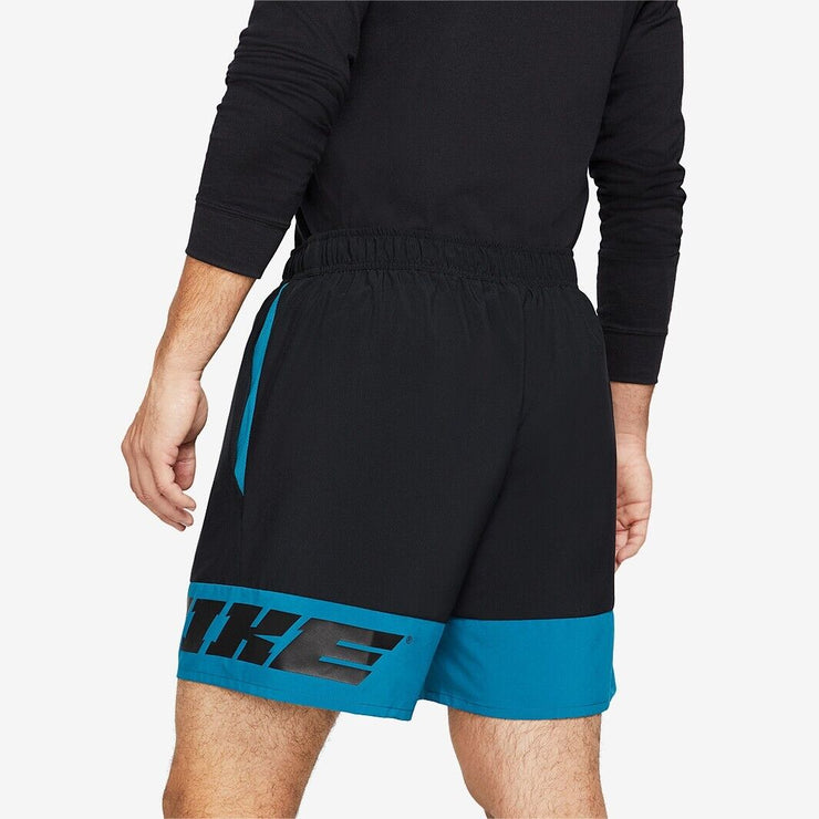 Nike Mens Clash Black Lined Stretch Logo Graphic Classic Fit Wicking Shorts