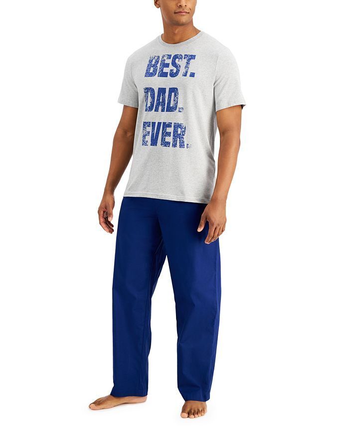 Club Room Mens Best Dad Pajama Set, Size XL