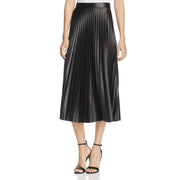 Bardot Womens Rada Shimmer Mid-Calf Pleated Skirt, Size Medium