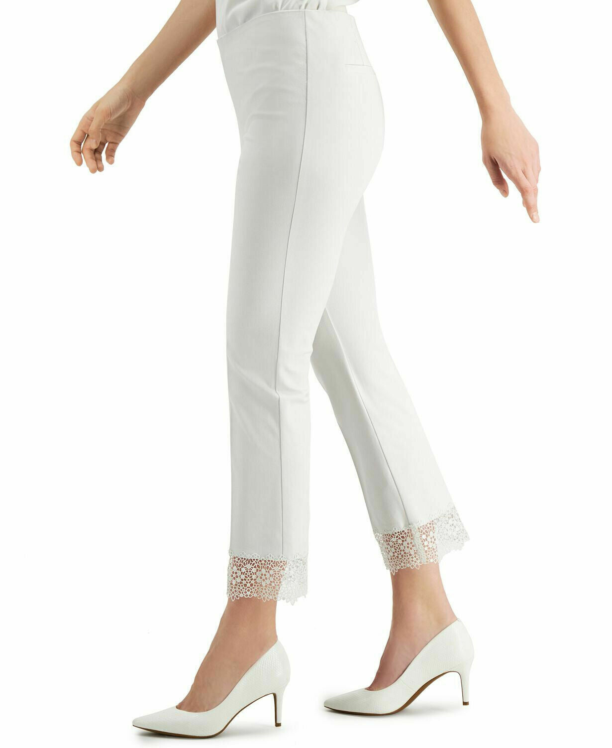 Alfani Lace-Hem Ankle Pants