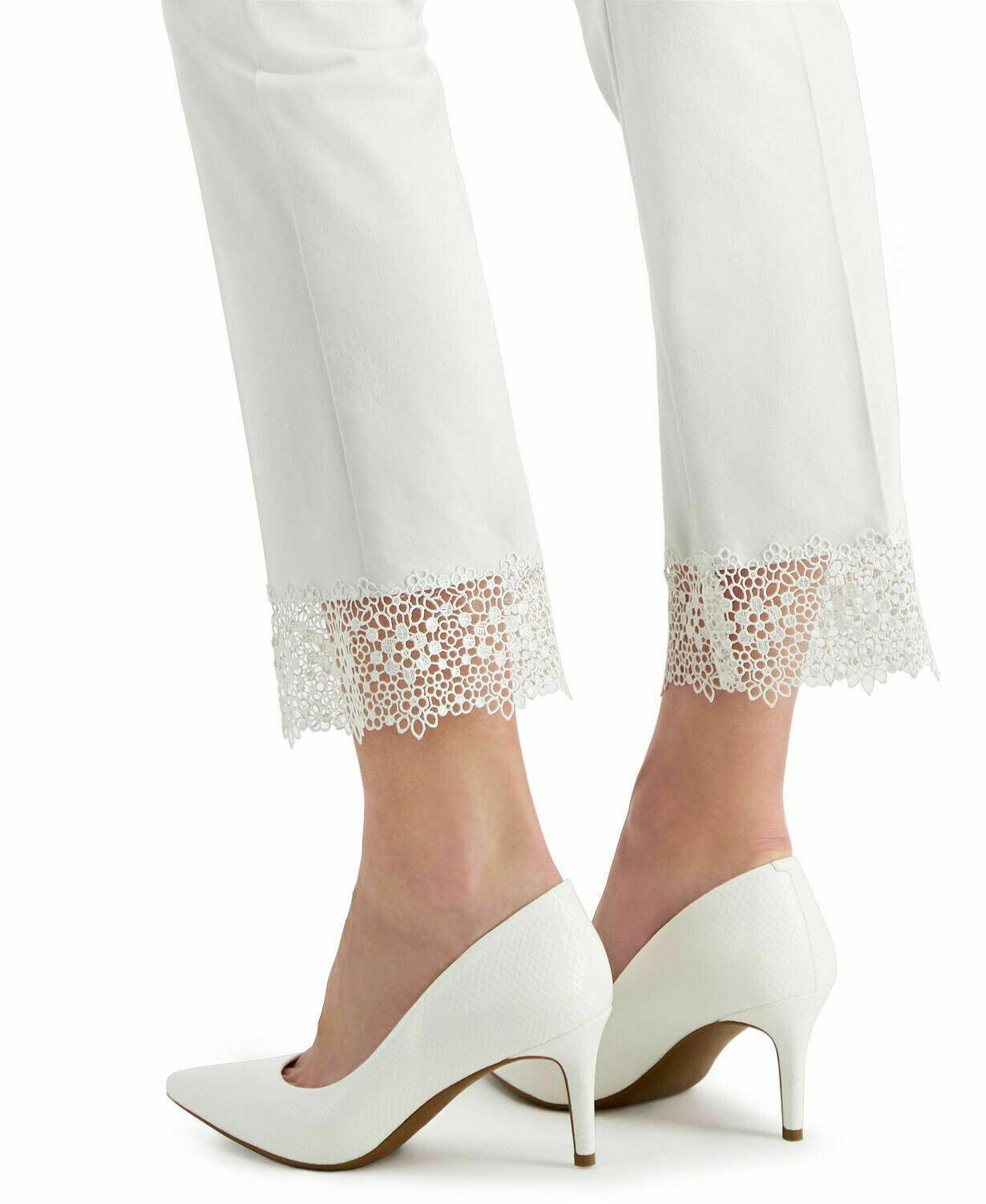 Alfani Lace-Hem Ankle Pants