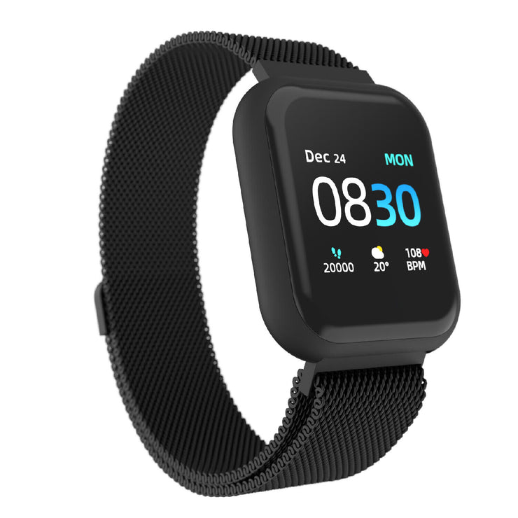 iTouch Air 3 Touchscreen Smartwatch Fitness Tracker for Men and Women: Black Cas