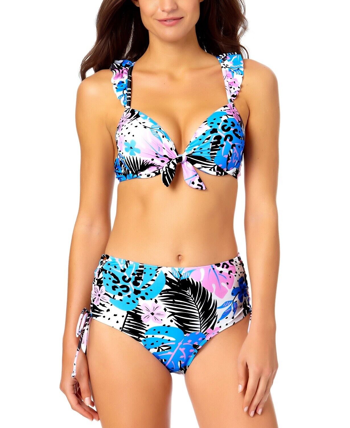 California Waves Juniors Ruffle Bikini Top