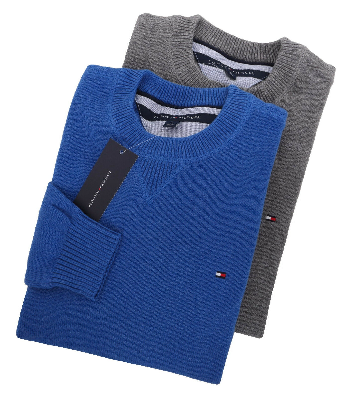 Tommy Hilfiger Mens Signature Crew-Neck Classic Fit Sweater