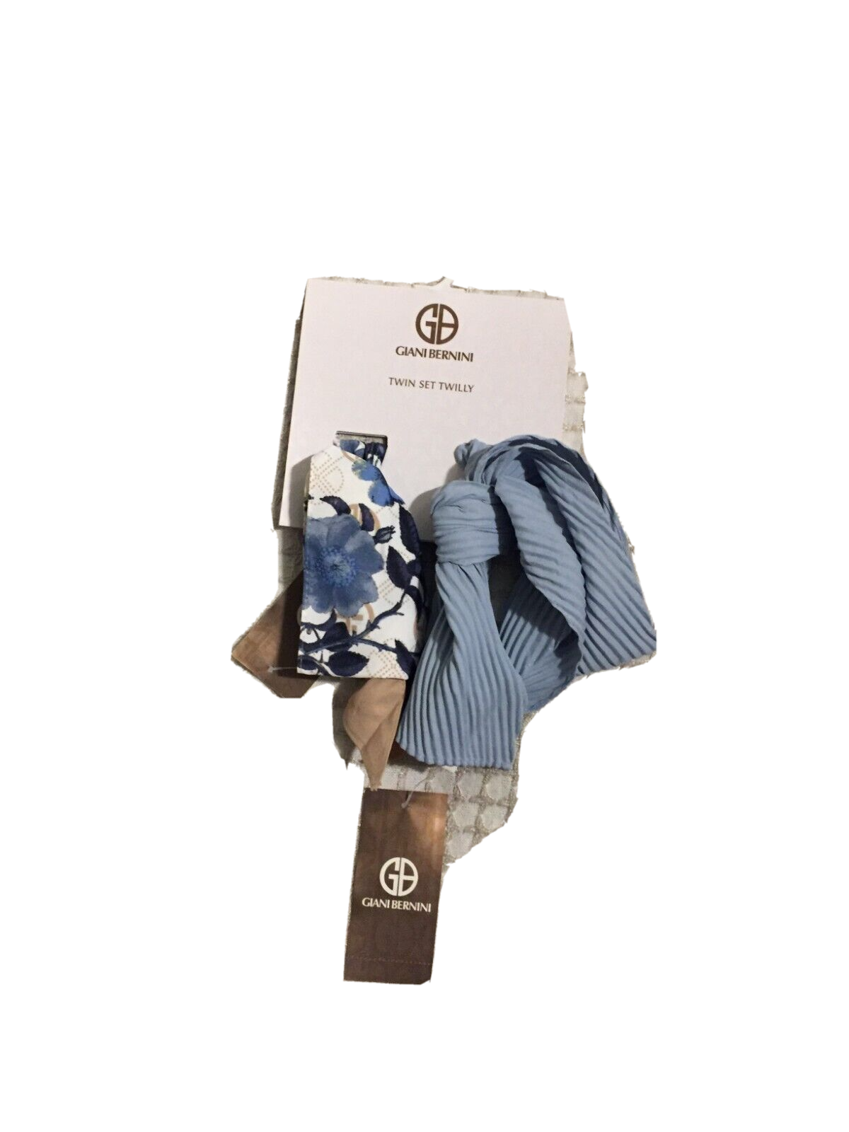 Giani Bernini Logo Floral and Solid Scarf Set 2 Pieces