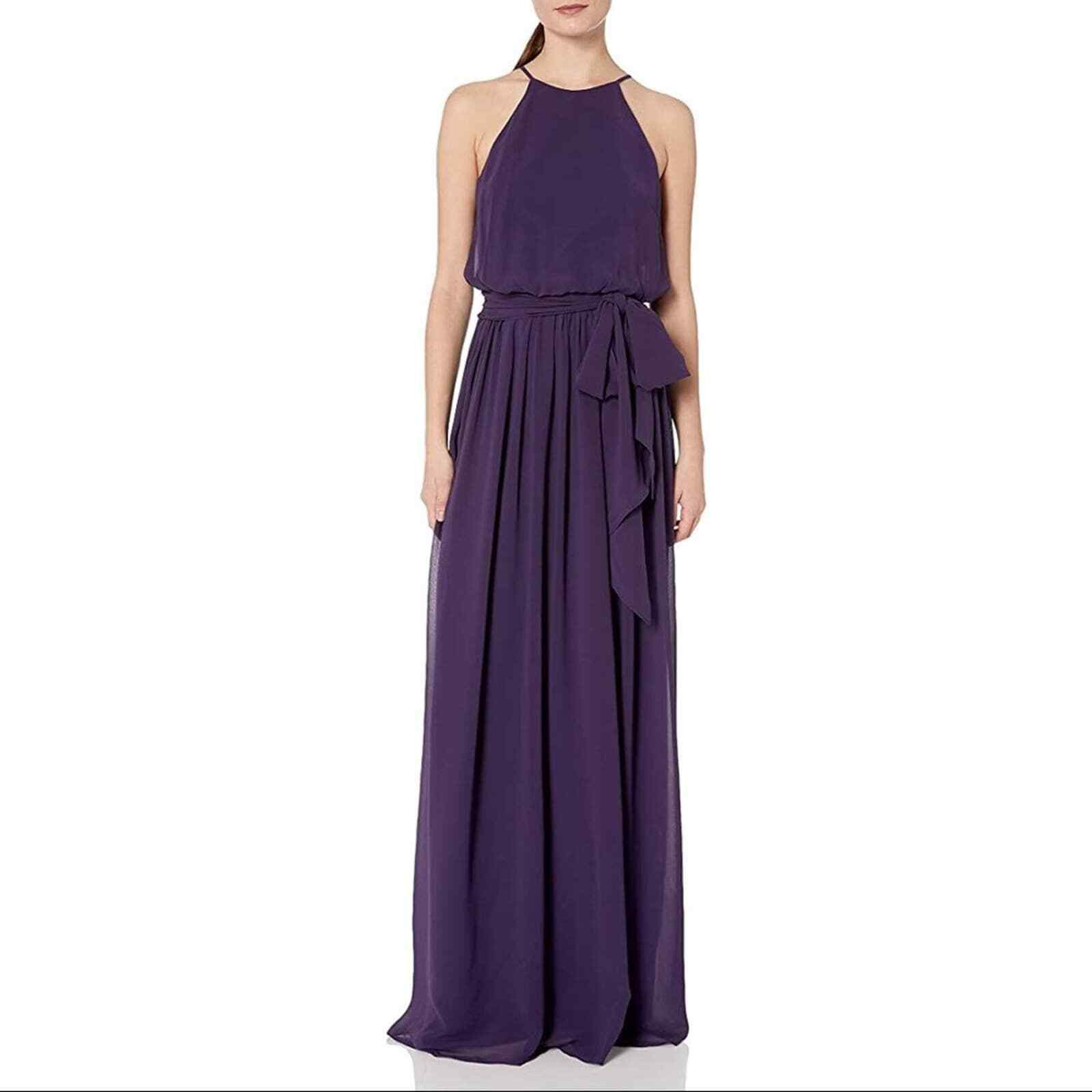 Donna Morgan Women's Alana Halter Blouson Gown Donna Morgan Women's Alana Halter Blouson Gown