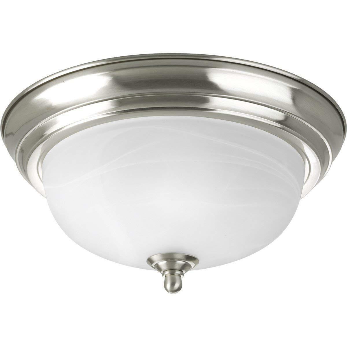 Progress Lighting P3924-09 One Light Flush Mount, Brushed Nickel Finish