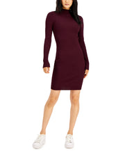 Hooked Up by IoT Juniors Ribbed Mock-Neck Sweater Dress