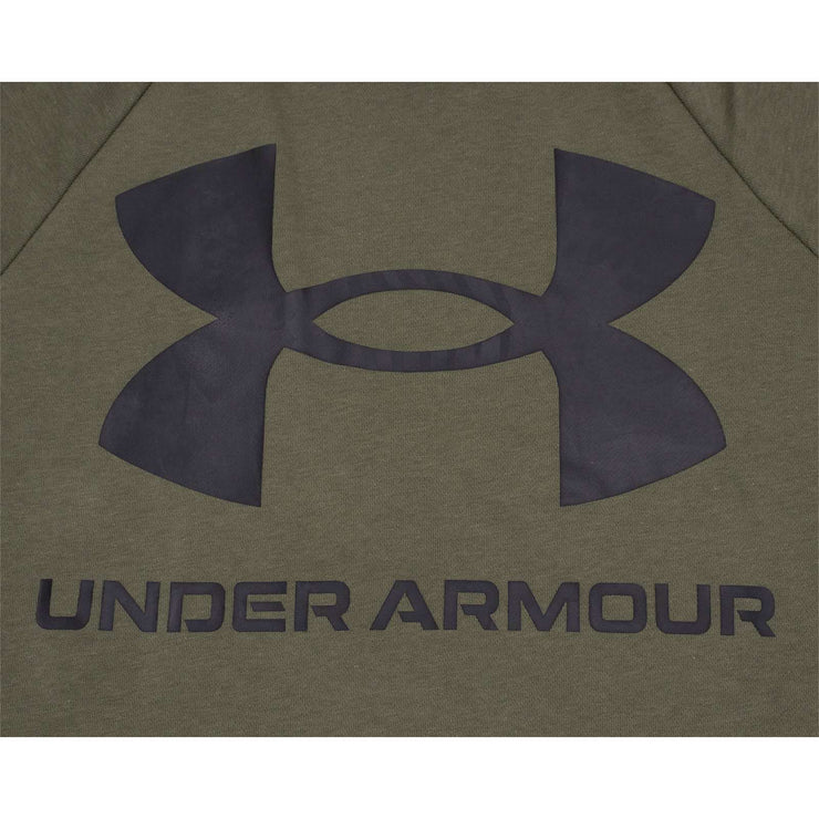 Under Armour Mens Rival Fleece Big Logo Hoodie Green Jackets, XXL
