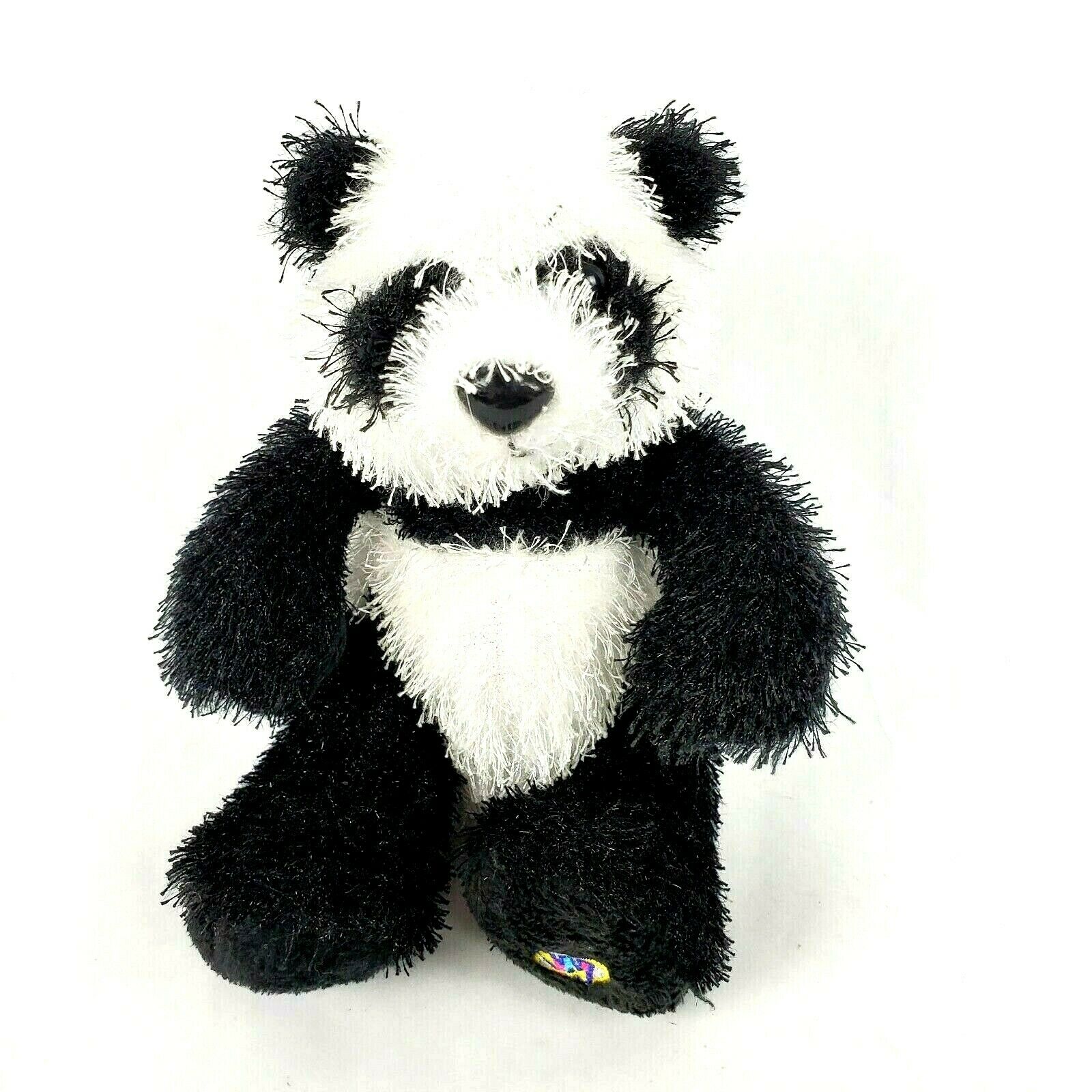 Ganz Webkinz Panda Bear 7 Plush Black White Stuffed Animal Toy Fuzzy NO CODE