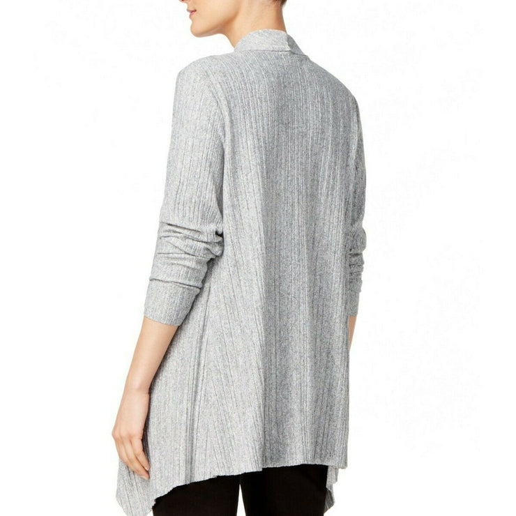 Alfani Womens Draped Cardigan Sweater, Gray, Size XS