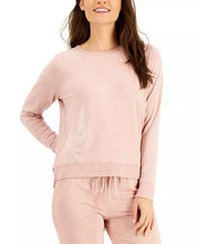Alfani Ultra-Soft Crew Neck Pajama Top, Peach Cordial Heather Size Medium