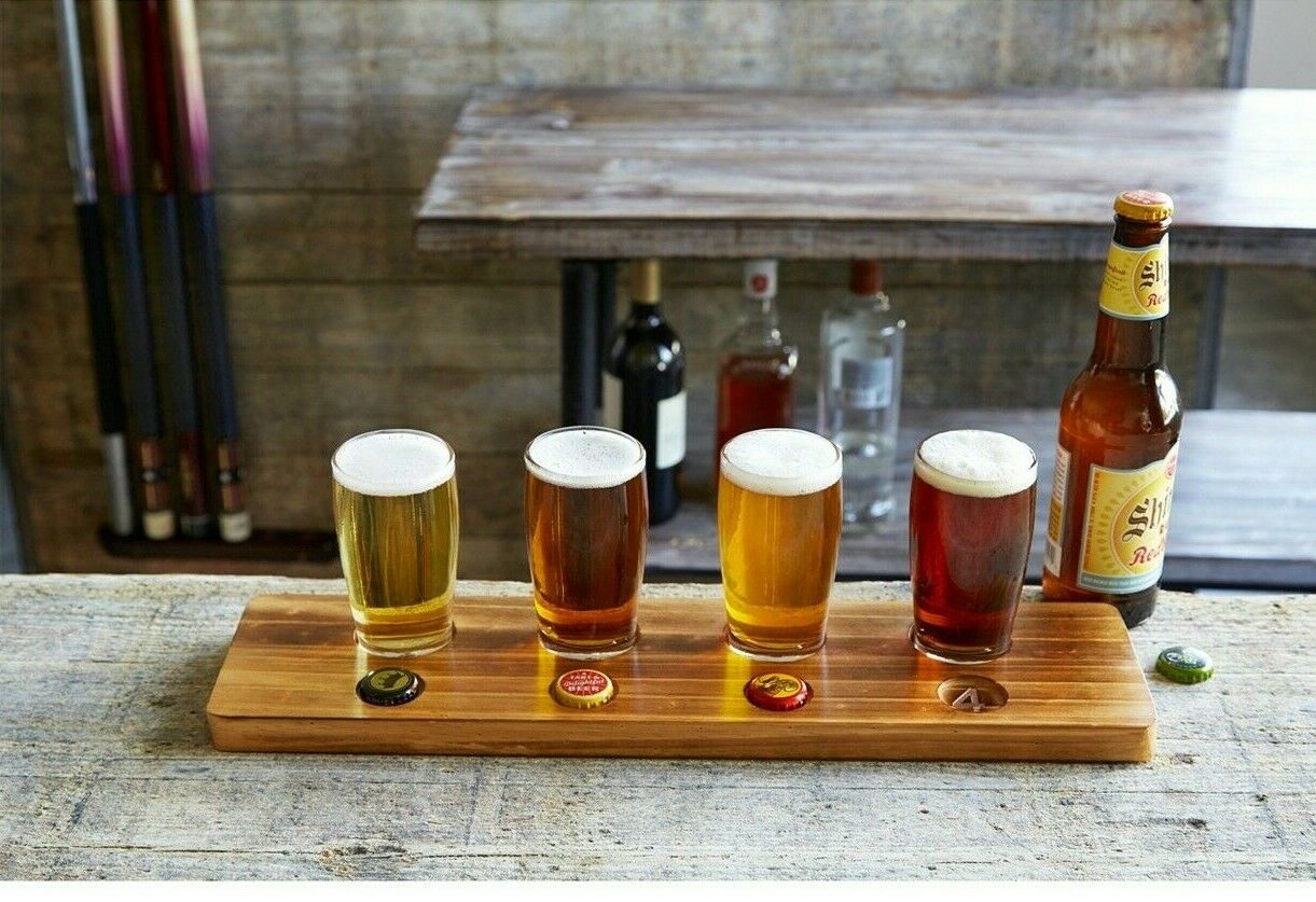 Studio Mercantile Beer Tasting Flight Sampler Set, 4 - 7.5 Craft Brew Glasses