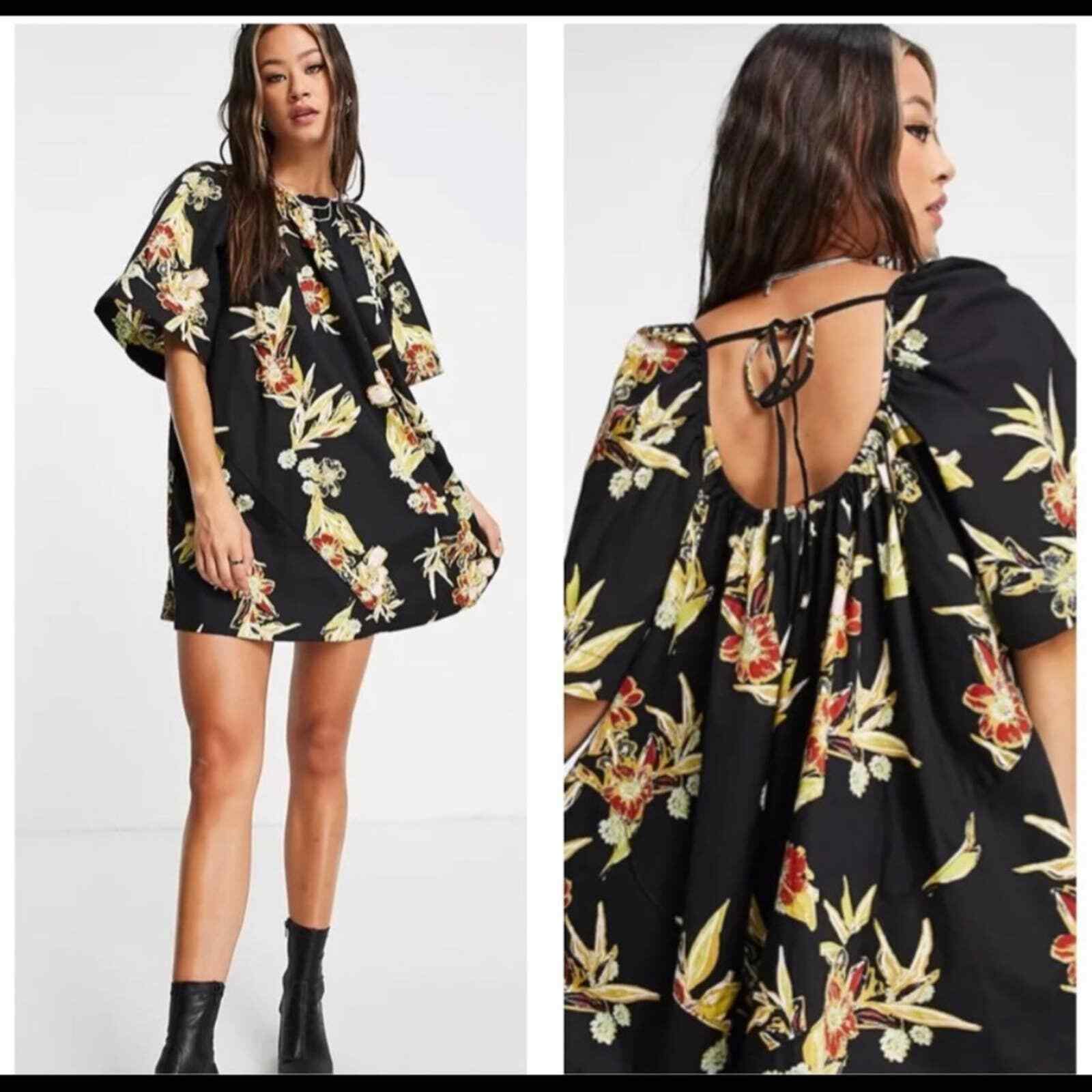 Free People Womens Jodie Floral-Print Tunic