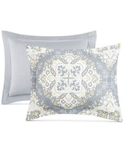 Pem America Trinity Reversible Medallion Comforter Set – Full/Queen – Gray, Gold