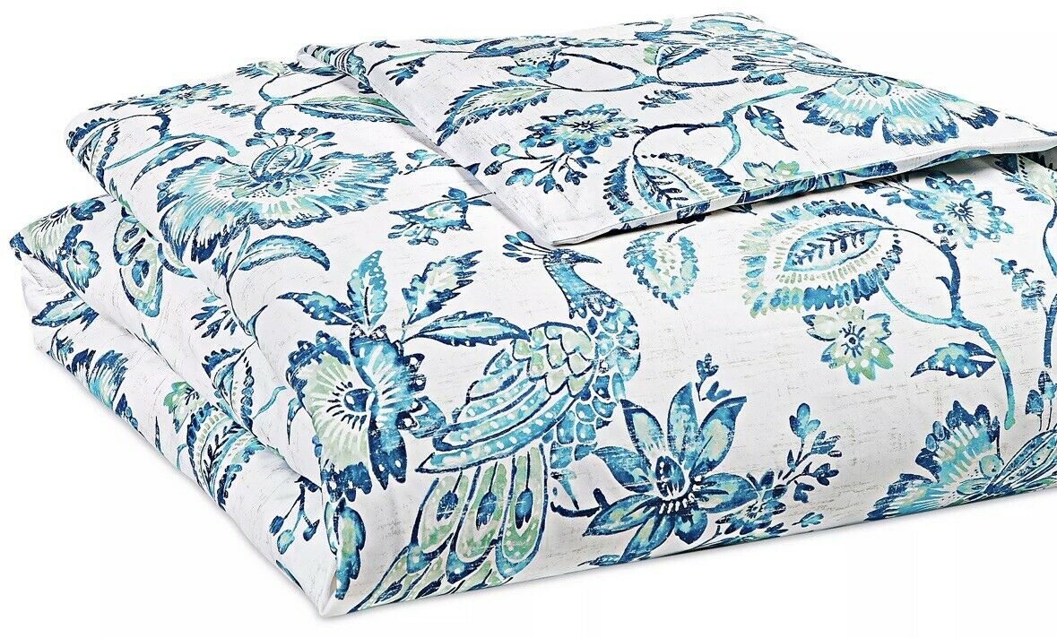 Sky Ines 100% Cotton Duvet / Comforter Cover Set w/ 2 Shams – Full/Queen/Blue