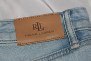 Lauren Ralph Lauren High Rise Frayed Hem Denim Shorts, Size 8