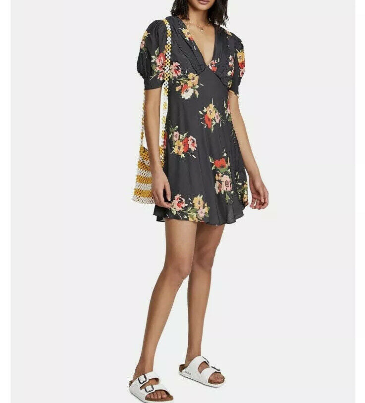 Free People Neon Garden Mini Dress , Size 2