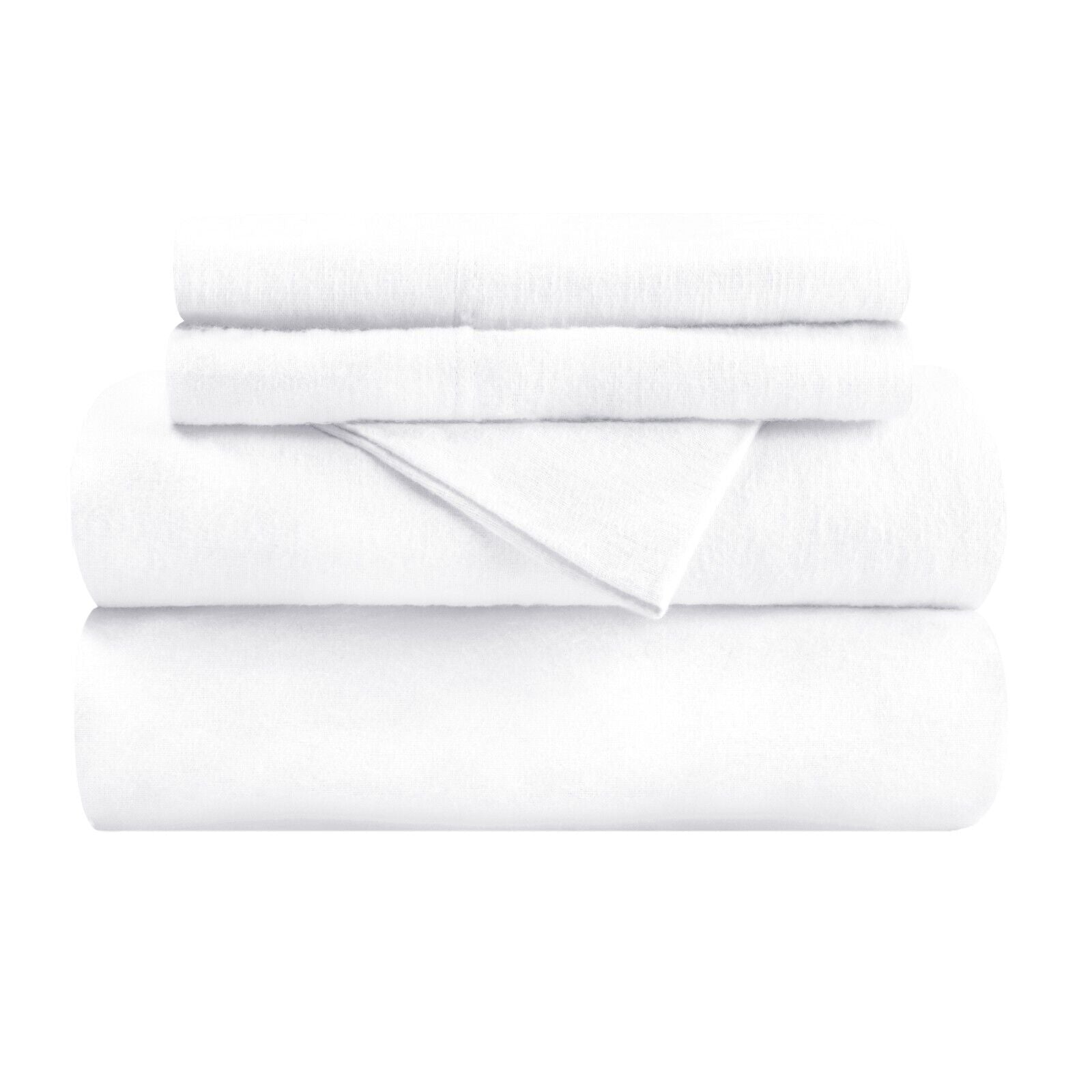 European Micro cotton flanne White Twin Sheet Set