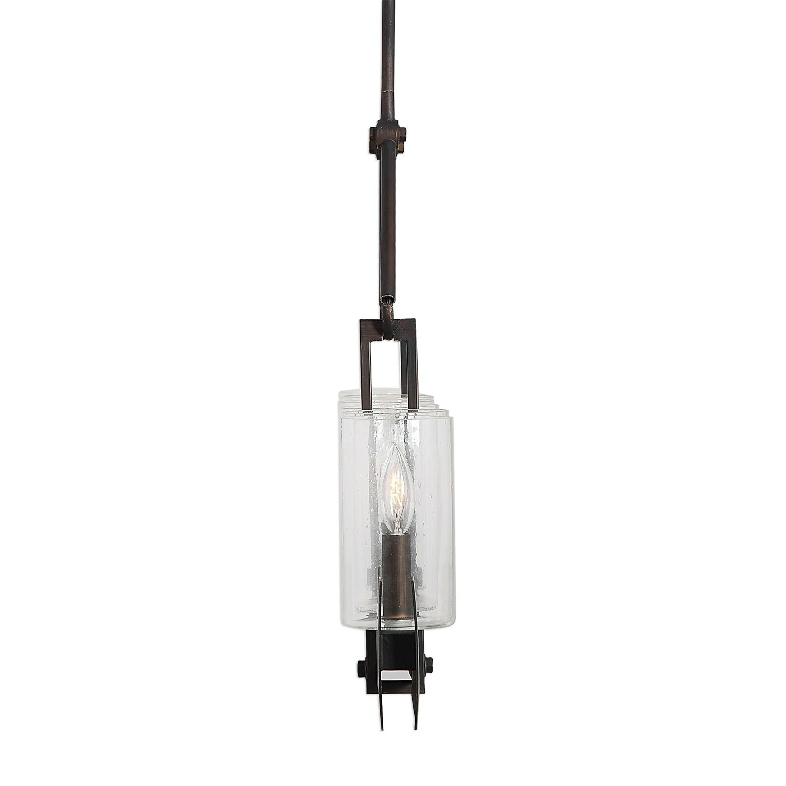 Uttermost Pinecroft 7 Light Island Linear Pendant in Burnished Bronze, 47.25 in.