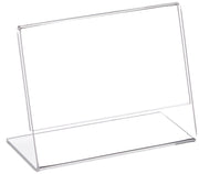 Azar Horizontal Slanted, L-Shape Acrylic Sign Holder 10W X 8H Inches – Box of 10