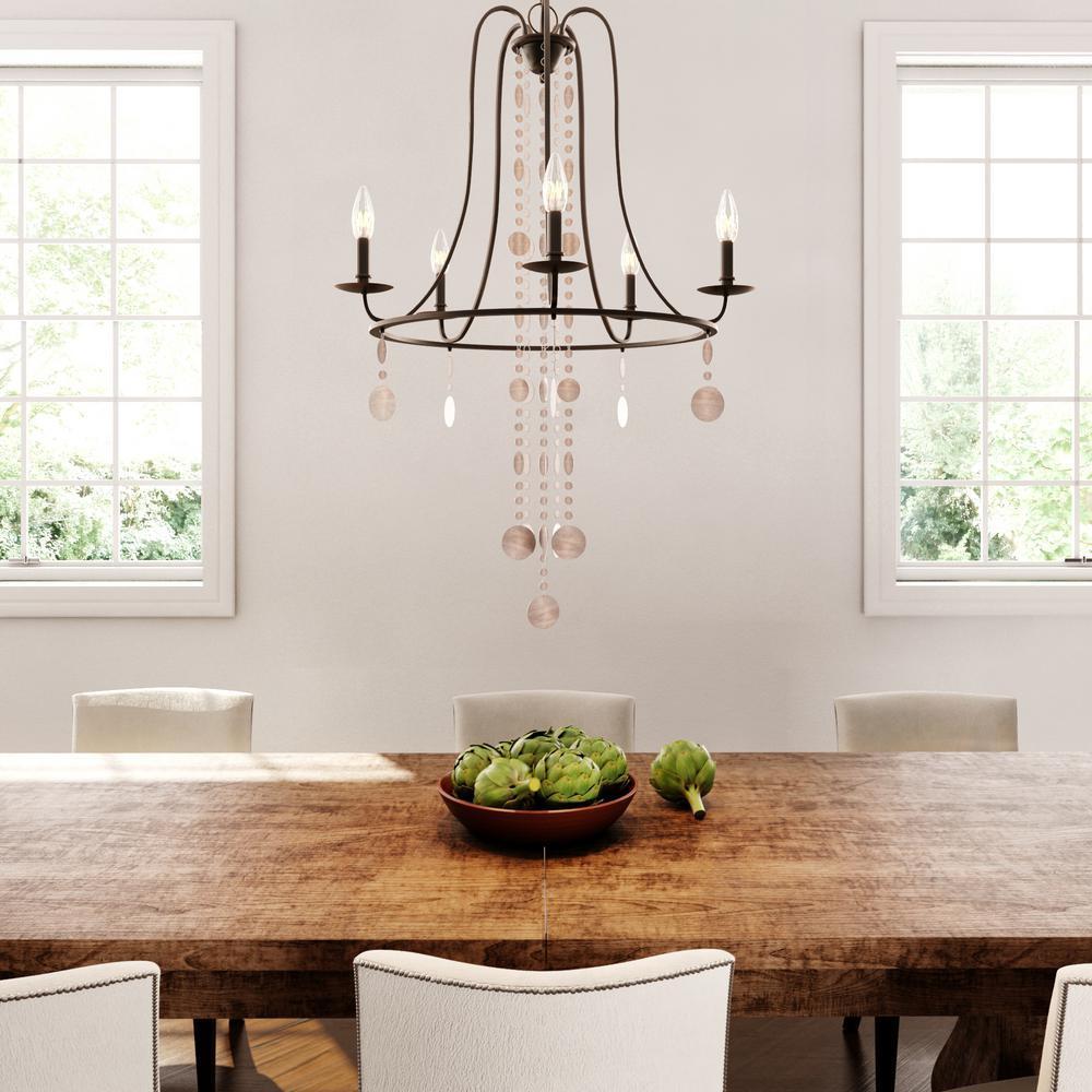 World Imports Matira 5-Light Oil Rubbed Bronze Chandelier