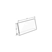 Azar Horizontal Slanted, L-Shape Acrylic Sign Holder 10W X 8H Inches – Box of 10