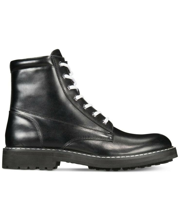 INC International Concepts Men’s Ivan Lace-up Boots, Black, Size 12