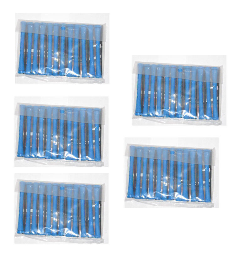 Annie Short Cold Wave Rods With Rubber Band -1113, Blue 1/4 Inch, Lot of 5